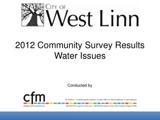 2012 Community Survey Results Water Issues