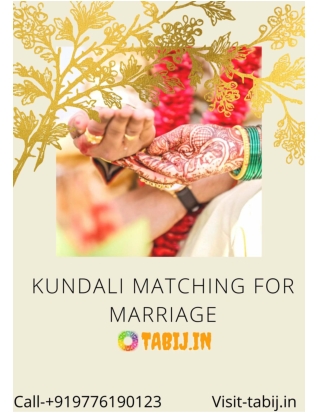 Online Kundali Matching for marriage: Get the perfect future marital life