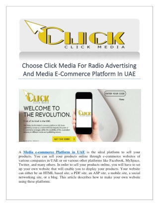 Choose Click Media For Radio Advertising in UAE
