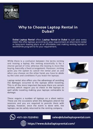 Why to Choose Laptop Rental in Dubai?