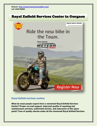 Brawn Automobiles - Royal Enfield Services Center in Gurgaon