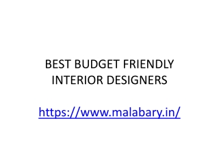 Budget Friendly Interior Designers In Kerala