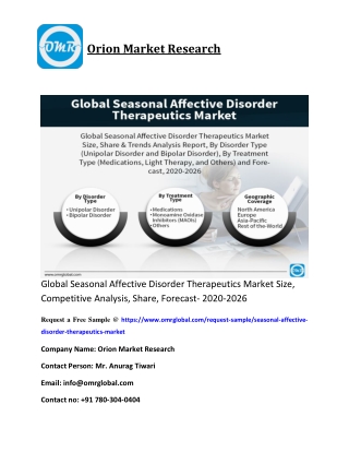 Global Seasonal Affective Disorder Therapeutics Market