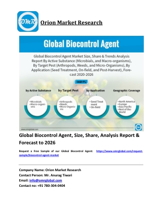 Global Biocontrol Agent Trends, Size, Competitive Analysis and Forecast 2020-2026