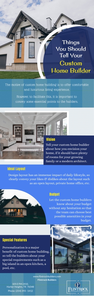 Things You Should Tell Your Custom Home Builder