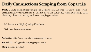 Daily Car Auctions Scraping from Copart.ie