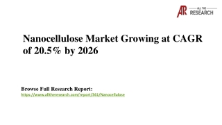 Nanocellulose Market 2020 Industry Overview, Supply Chain and Analysis to 2026