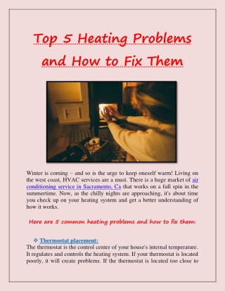 Top 5 Heating Problems and How to Fix Them