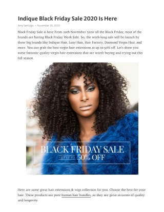 Indique Black Friday Sale 2020 Is Here