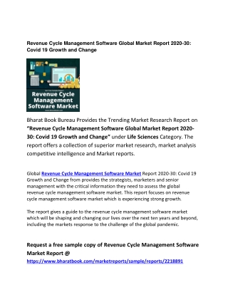 Global Revenue Cycle Management Software Market Forecast 2020-30