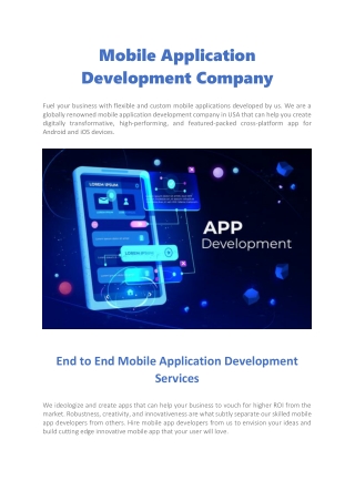 Top Mobile App Development Company In NYC & NJ, USA - Technosip