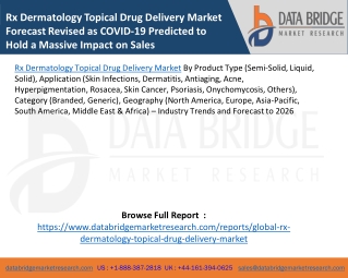 Rx Dermatology Topical Drug Delivery Market Forecast Revised as COVID-19 Predicted to Hold a Massive Impact on Sales
