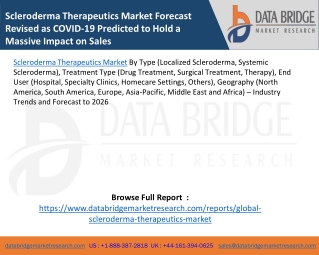 Scleroderma Therapeutics Market Forecast Revised as COVID-19 Predicted to Hold a Massive Impact on Sales
