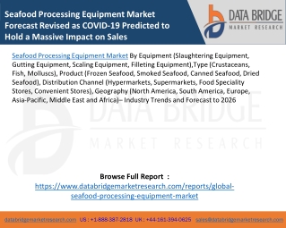 Seafood Processing Equipment Market Forecast Revised as COVID-19 Predicted to Hold a Massive Impact on Sales
