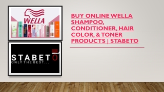 Buy Online Wella Shampoo, Conditioner, Hair Color, & Toner Products | Stabeto