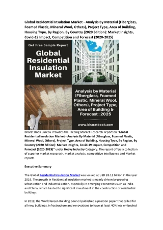 Global Residential Insulation Market Research Report Forecast 2025