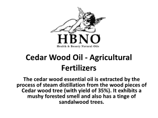 Cedar Wood Oil - Agricultural Fertilizers