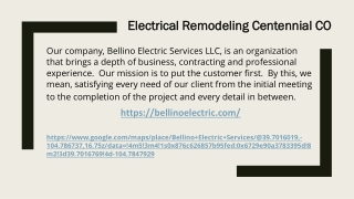 Electrical Remodeling Centennial CO