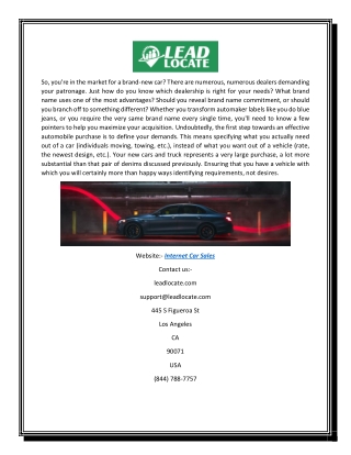 Internet Car Sales | Leadlocate.com