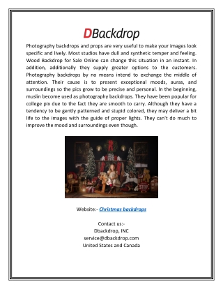 Christmas Backdrops | Dbackdrop