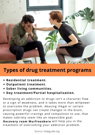 Types of drug treatment programs