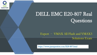 DELL EMC E20-807 Practice Test Questions