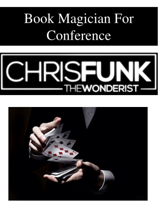 Book Magician For Conference
