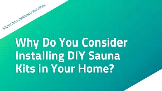 Installing DIY Sauna Kits in Your Home