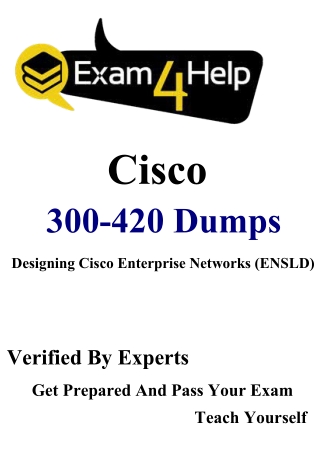 Cisco 300-420 Dumps - 300-420 Dumps PDF | Exam4Help.com