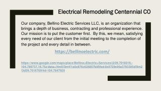 Electrical Remodeling Centennial CO