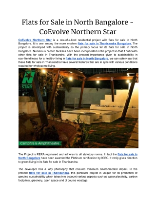 Flats for Sale in North Bangalore - CoEvolve Northern Star