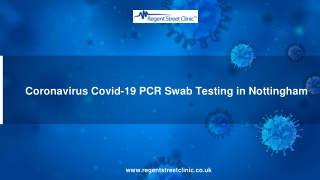 Coronavirus Covid-19 PCR Swab Testing in Nottingham