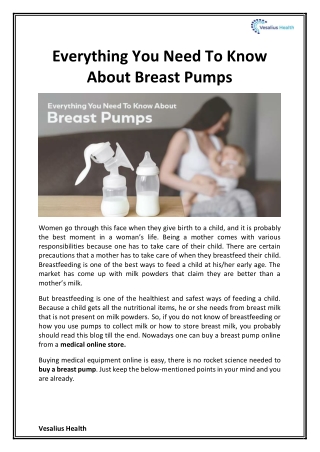 Everything You Need To Know About Breast Pumps