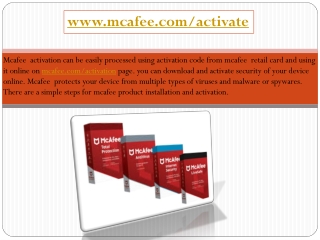 Mcafee.com/Activate | Download, Install & Activate Mcafee