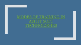 IT Training in Amitysoft Technology