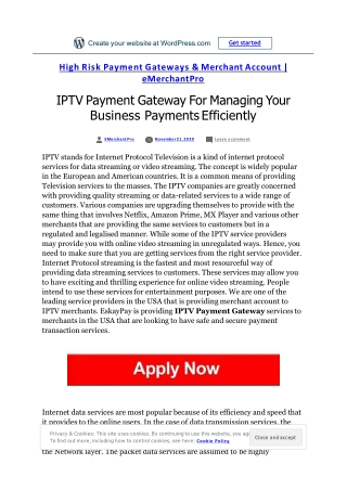 IPTV Payment Gateway