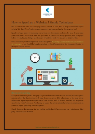 How to Speed up a Website: 5 Simple Techniques