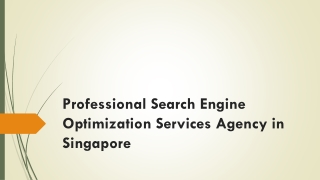 Best SEO Services Agency in Singapore
