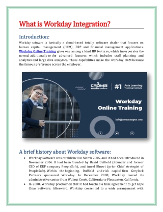 What is Workday Integration?