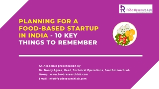 Planning for a food-based startup in India – 10 key things to remember