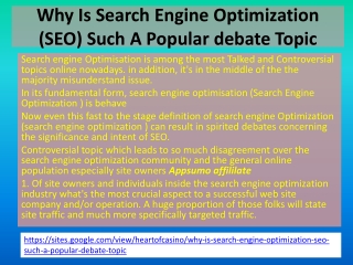 Why Is Search Engine Optimization (SEO) Such A Popular debate Topic