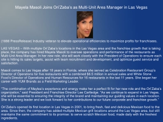 Mayela Masoli Joins Ori’Zaba’s as Multi-Unit Area Manager in Las Vegas