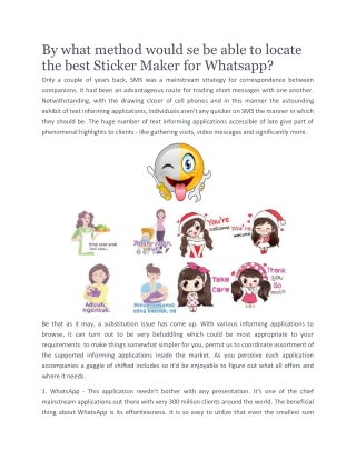 Sticker Maker For Whatsapp | Stickercommunity.com