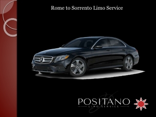 Rome to Sorrento Limo Service