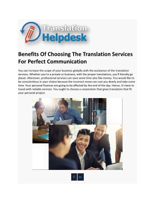 Best In-house Translation Department Usa | Translation Helpdesk