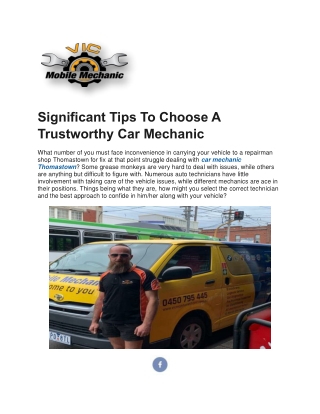 Best Car Mechanic Epping | Vicmobilemechanic.com.au