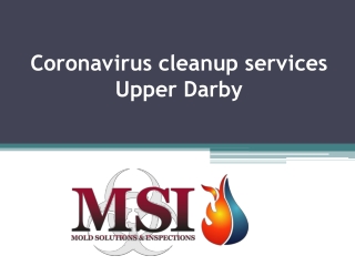 Coronavirus cleanup services Upper Darby