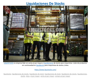 Liquidaciones De Stocks