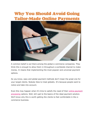 Online payment processing 2