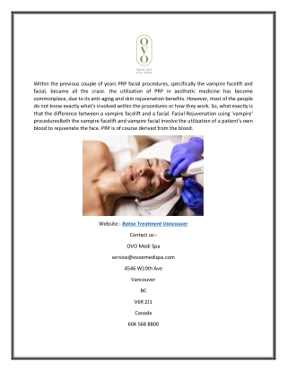 Botox Treatment Vancouver | Ovomedispa.com